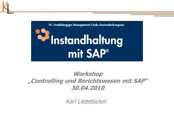 Controlling und Berichtswesen mit SAP - Karl LiebstÃ¼ckel