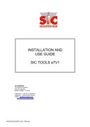 INSTALLATION AND USE GUIDE SIC TOOLS e7V1 - SIC-Venim s.r.o.