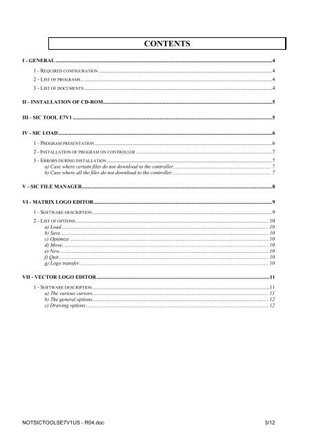 INSTALLATION AND USE GUIDE SIC TOOLS e7V1 - SIC-Venim s.r.o.