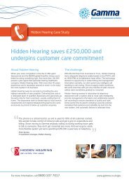 Hidden Hearing case study - Gamma Business Communications