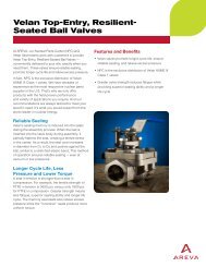 Velan Top-Entry, Resilient- Seated Ball Valves - AREVA NP Inc.