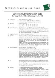 Senioren Clubmeisterschaft 2011 - Golfclub Hummelbachaue