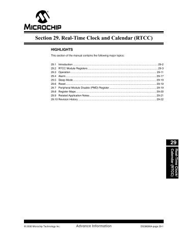 Section 29. Real-Time Clock and Calendar (RTCC) - Microchip