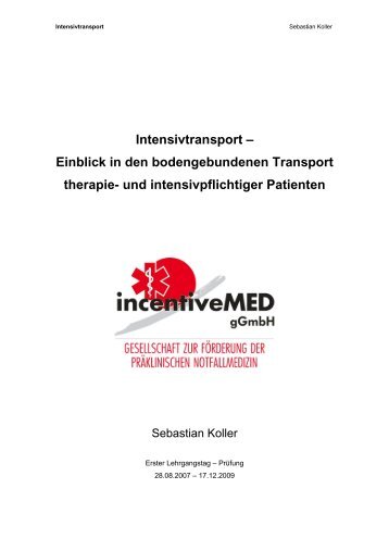 Der Intensivtransport