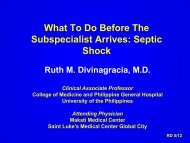 Septic Shock by Dr Ruth M Divinagracia - Philippine College of ...