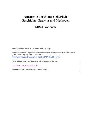 Organisationsstruktur des Ministeriums für Staatssicherheit ... - BStU