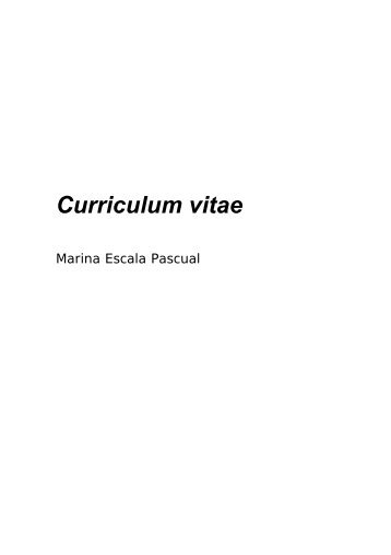 Curriculum vitae - ICTA - Universitat AutÃ²noma de Barcelona