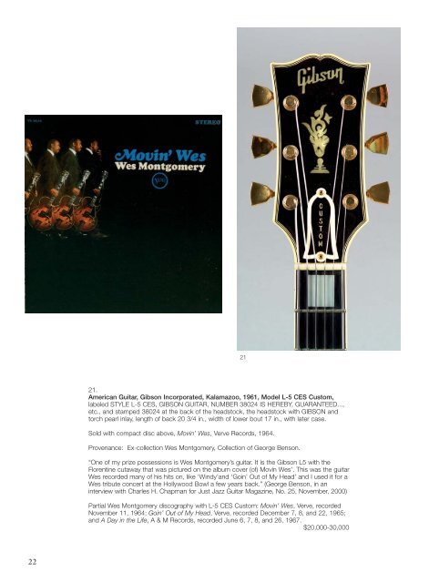 American Guitar, Gibson Incorporated, Kalamazoo, 1961 ... - Skinner