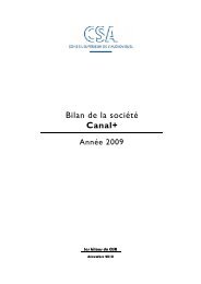 Bilan CSA CANAL+ 2009 - L'ARP