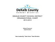 Organizational Chart - DeKalb County Schools