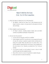 Digicel's Odd One Out Game FAQ - Text To Win ... - Digicel Jamaica