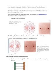 Das elektrische Feld und die elektrische Feldstärke ... - Sandphysik.de