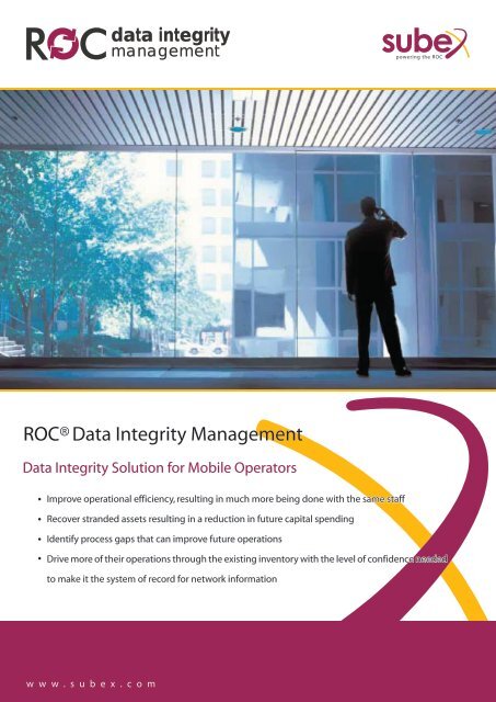ROC Data Integrity Mobile - Subex