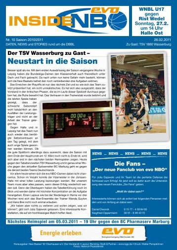TSV 1880 Wasserburg - New Basket 92 Oberhausen