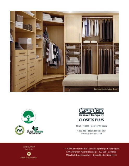 Closets Plus Brochure (PDF 8M) - Canyon Creek Cabinet Company