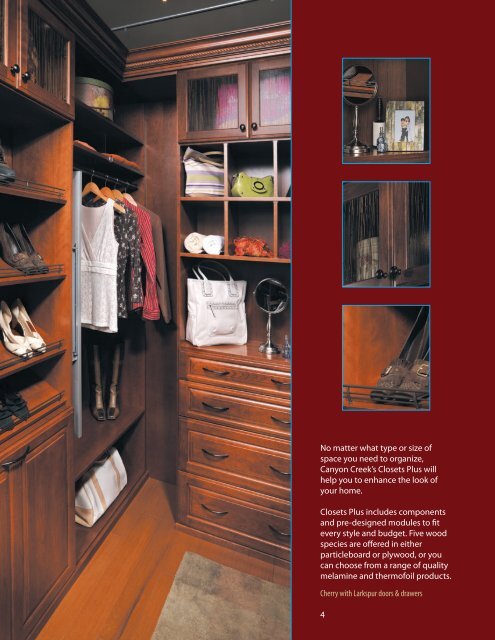 Closets Plus Brochure (PDF 8M) - Canyon Creek Cabinet Company