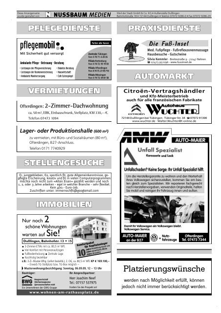 Ausgabe :Gomaringen 05.09.09.pdf - Gomaringer Verlag