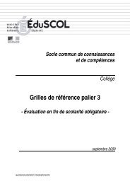 Grilles de référence palier 3