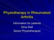 Physiotherapy in Rheumatoid Arthritis