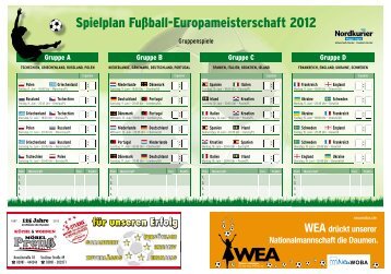Spielplan Fußball-Europameisterschaft 2012
