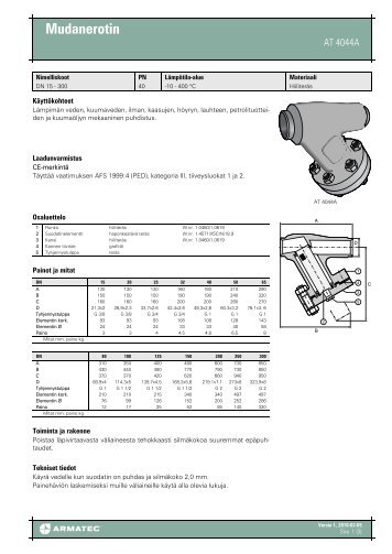 EsiteTuotetiedosto Mudanerotin - Armatec