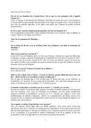 Interview de Xavier Moret