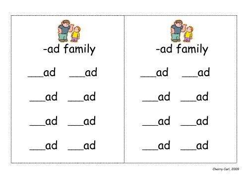 ad Word Family Set - Little Book Lane