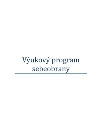 Výukový program sebeobrany - eAMOS