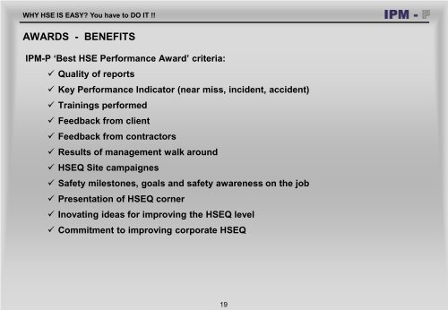 WHY HSE IS EASY? You have to DO IT - Petroleumclub.ro
