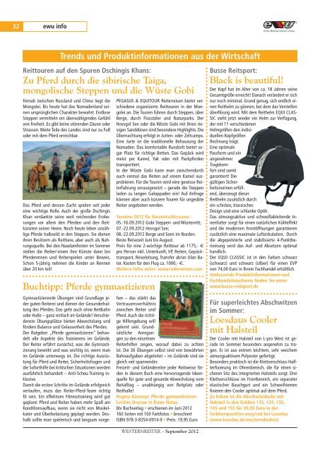 Die September 2012 - Erste Westernreiter Union Deutschland e.V.