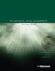 SITUATIONAL TEAM LEADERSHIP - Ken Blanchard
