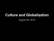 What is globalization? - Culture and Globalization