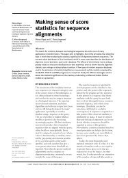 Making sense of score statistics for sequence alignments - CiteSeerX