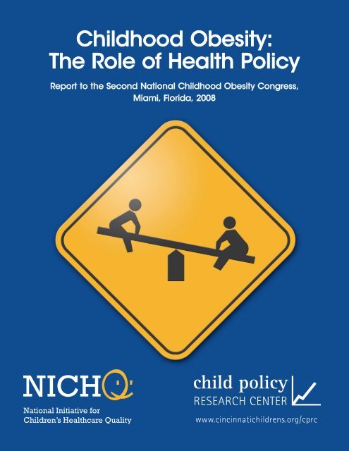 Childhood Obesity: The Role of Health Policy - Association of ...