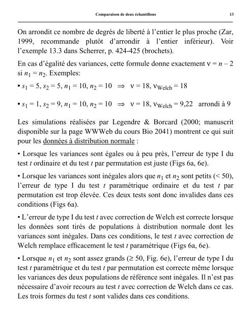 Comparaison de deux Ã©chantillons - Laboratoire de Pierre Legendre