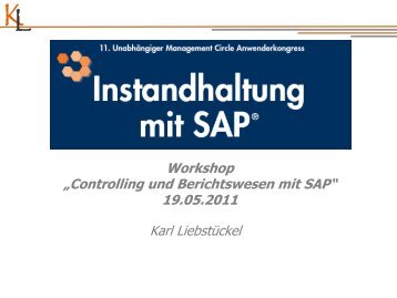 Controlling und Berichtswesen mit SAP - Karl LiebstÃ¼ckel