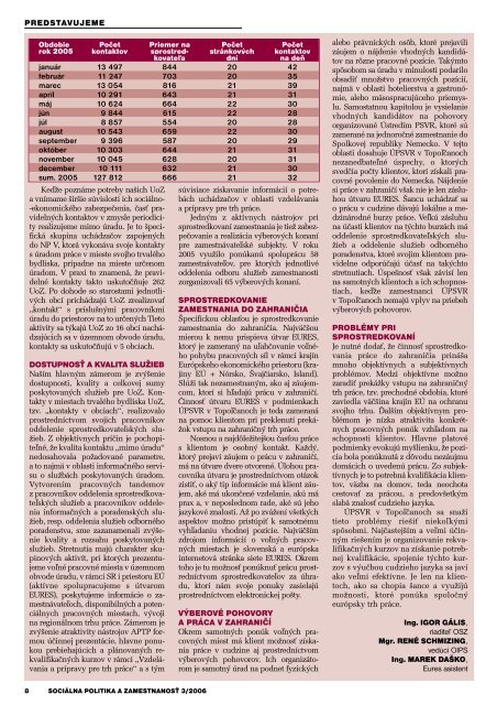 Marec 2006 - Ústredie práce, sociálnych vecí a rodiny