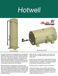 Hotwell Spec Sheet - Clayton Industries