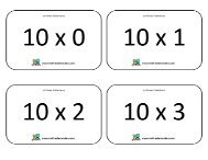 10 Times Table Flash cards with answers - Math Salamanders