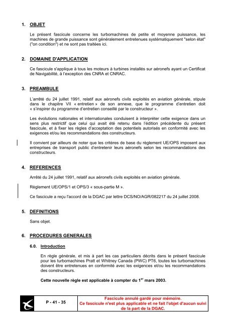 DOCUMENTATION GSAC - Consignes de NavigabilitÃ© franÃ§aises