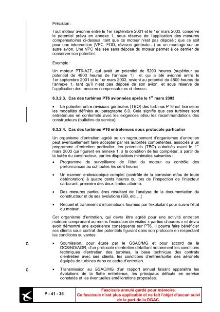 DOCUMENTATION GSAC - Consignes de NavigabilitÃ© franÃ§aises