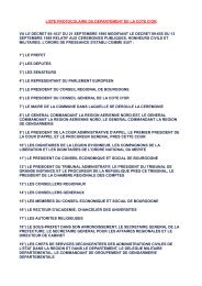 liste protocolaire du departement de la cote d'or vu le decret 95 ...