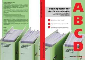 Begleitpapiere für Ausfuhrsendungen