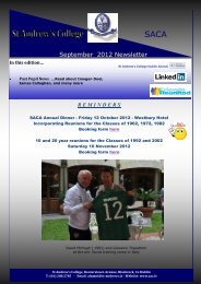 September 2012 Newsletter - St. Andrew's College, Dublin