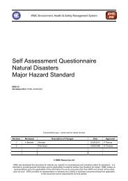 Self Assessment Questionnaire Natural Disasters Major ... - MIRMgate