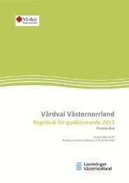 1. VÃ¥rdval VÃ¤sternorrland - Landstinget VÃ¤sternorrland