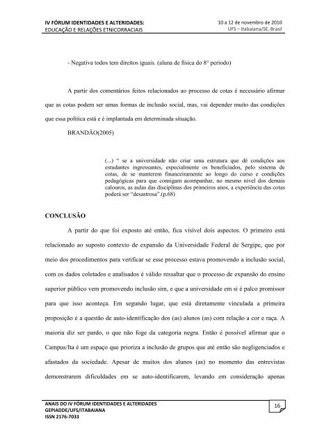 ENSINO SUPERIOR E RELAÇÕES ETNICORRACIAIS: ESTUDO ...