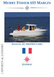 Manuel propriÃ©taire - Chantier Naval JEANNEAU