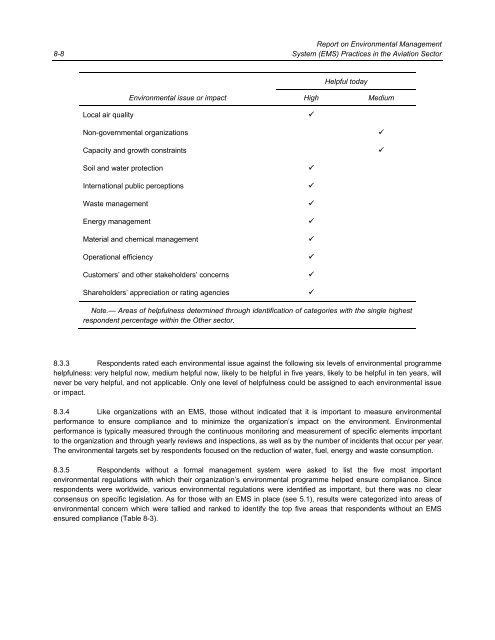 Report on Environmental Management System (EMS ... - ICAO