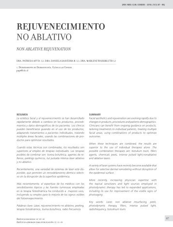 REJUVENECIMIENTO NO ABLATIVO - ClÃ­nica Las Condes